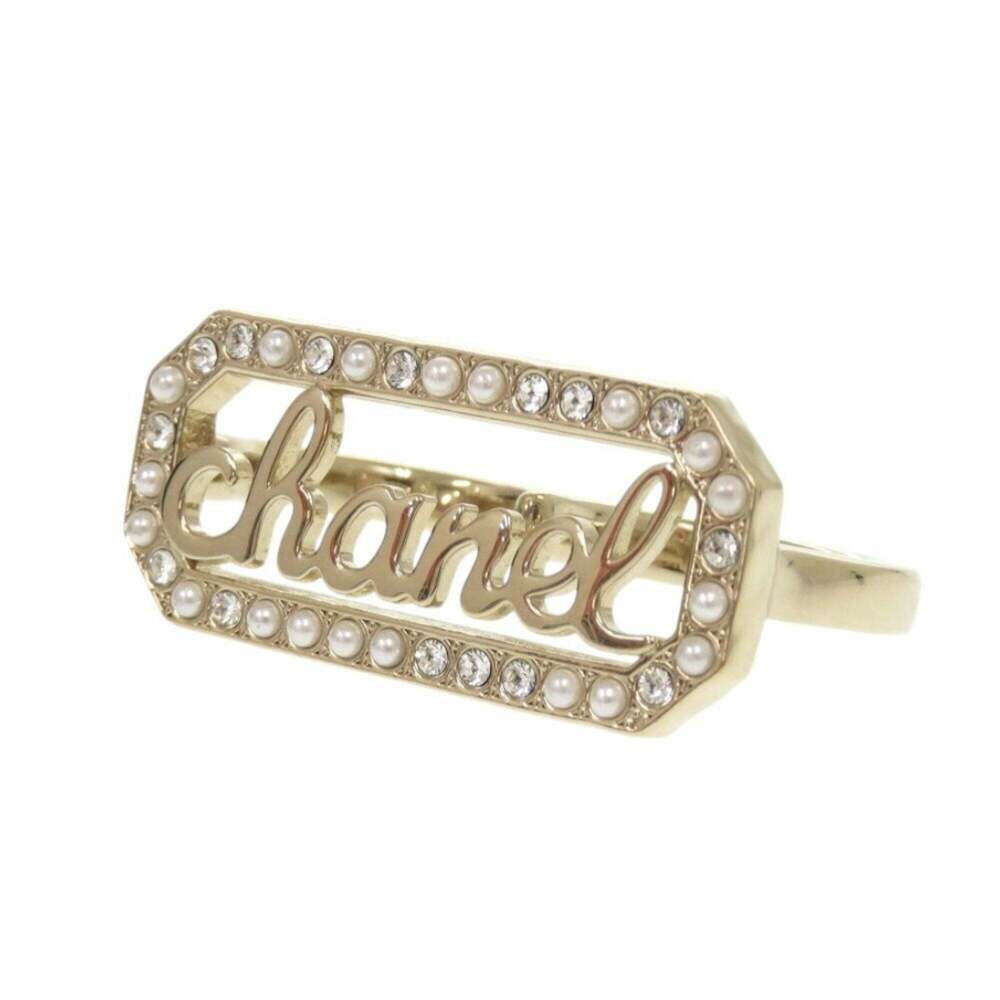 CHANEL Authentic Gold Pearl Ring